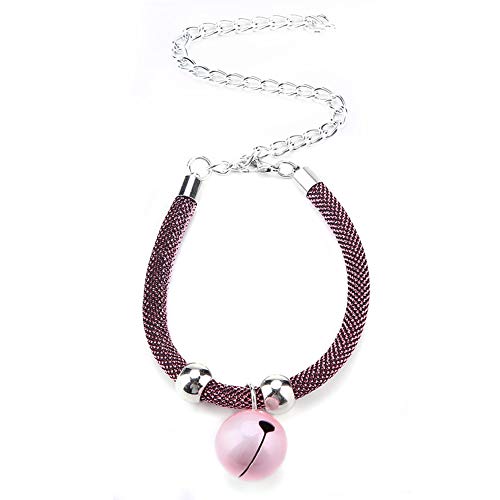 lyrlody Haustier-Halskette Im Japanischen Stil, Nylon-Zubehör, Katzenglockenhalsband-Verlängerungskette (Einfaches Pulver) von lyrlody