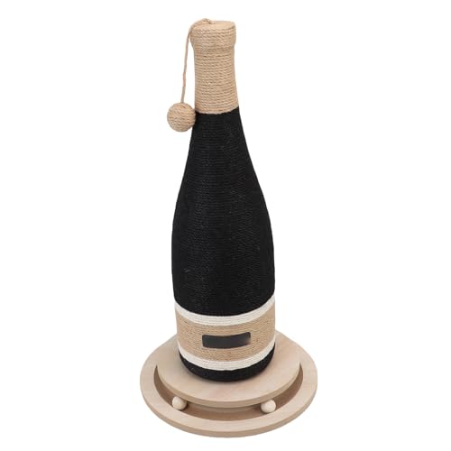lyrlody Kratzbaum für Katzen mit Spielball, Kratzpfosten Katzenspielzeug mit Drehteller und Saugnapf, für Unterhaltung und Krallenpflege von lyrlody