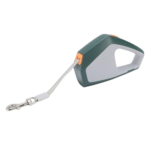 lyrlody Roll Hundeleine, 5m Rollleine für Hunde, Roll-Leine mit Verstellbarer Länge und ergonomischem Griff, für Hunde bis 50 kg (Grün Grau) von lyrlody