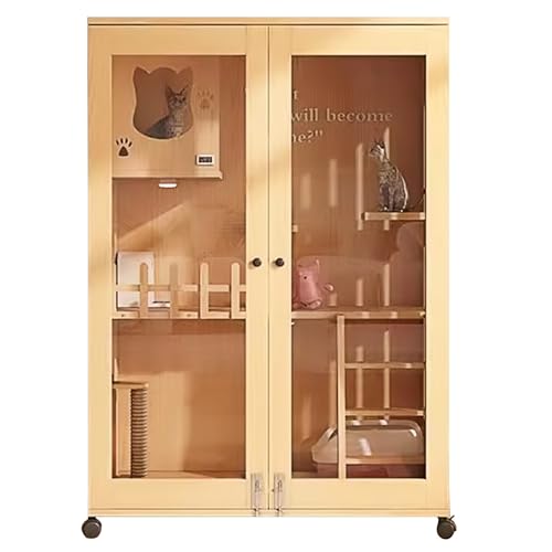 Katzengehege, Großes Katzenhaus aus Holz, Luxuriöses Katzenhaus mit Mehreren Funktionen, Katzenhaus für den Innen- und Außenbereich, Geeignet für Familien mit Katzen, Katzencafé, Tierklinik (Size : 9 Katzengehege, Großes Katzenhaus aus Holz, Luxuriöses Katzenhaus mit Mehreren Funktionen, Katzenhaus für den Innen- und Außenbereich, Geeignet für Familien mit Katzen, Katzencafé, Tierklinik (Size : 9 von lyxamjrzyp