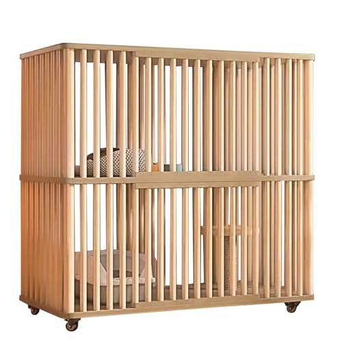 Katzengehege Outdoor, Katzenhaus aus Holz, Katzenkäfig mit Kratzbaum und Abschließbaren Rädern, Mehrzweck-Katzenkäfigvilla, Geschlossene Katzenwohnung für Katzen und Kätzchen Katzengehege Outdoor, Katzenhaus aus Holz, Katzenkäfig mit Kratzbaum und Abschließbaren Rädern, Mehrzweck-Katzenkäfigvilla, Geschlossene Katzenwohnung für Katzen und Kätzchen von lyxamjrzyp
