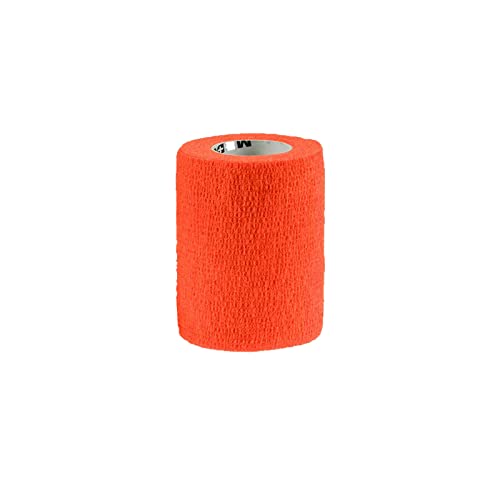 maDDma 1/3/6 Haftbandagen Größe+Farbe wählbar - selbsthaftende Bandage Fixierverband selbstklebend, Farbe:1 Stück | 7.5 cm | orange von maDDma