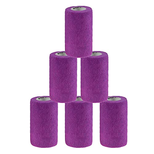 maDDma 1/3/6 Haftbandagen Größe+Farbe wählbar - selbsthaftende Bandage Fixierverband selbstklebend, Farbe:6 Stück | 10 cm | Fuchsia maDDma 1/3/6 Haftbandagen Größe+Farbe wählbar - selbsthaftende Bandage Fixierverband selbstklebend, Farbe:6 Stück | 10 cm | Fuchsia von maDDma