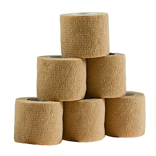 maDDma 1/3/6 Haftbandagen Größe+Farbe wählbar - selbsthaftende Bandage Fixierverband selbstklebend, Farbe:6 Stück | 5 cm | beige maDDma 1/3/6 Haftbandagen Größe+Farbe wählbar - selbsthaftende Bandage Fixierverband selbstklebend, Farbe:6 Stück | 5 cm | beige von maDDma
