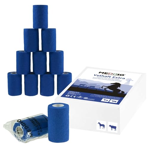 maDDma 12 x Vethaft Extra selbsthaftende Bandage 10cm Haftbandage für Huf- und Klauenpfleger, Tierärzte, Farbe:blau maDDma 12 x Vethaft Extra selbsthaftende Bandage 10cm Haftbandage für Huf- und Klauenpfleger, Tierärzte, Farbe:blau von maDDma