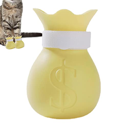macto Katzenstiefel, Hundeschuhe für kleine Hunde | Katzenfußschuhe mit Dollar-Print-Design - Getting Rich Wishes sichere Pfotenschutz-Katzenstiefel für Katzenkätzchen von macto