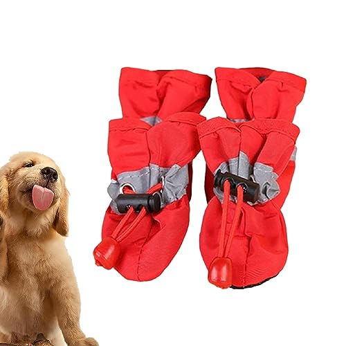 Schuhe für kleine Hunde, 4 Regenstiefel für Hunde, Hundeschuhe und Pfotenschutz, wasserdicht, mit verstellbarem Kordelzug, Schuhe Schuhe für kleine Hunde, 4 Regenstiefel für Hunde, Hundeschuhe und Pfotenschutz, wasserdicht, mit verstellbarem Kordelzug, Schuhe von macto