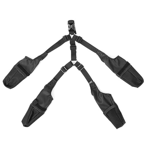 Hunde-Leggings, Hundestiefel-Leggings mit Strumpfhalter, rutschfeste Hosenträgerstiefel, verstellbare Hundepfotenbeine, Schutz mit Hilfsgurt für Winter, Outdoor-Schnee-Wandern von madri