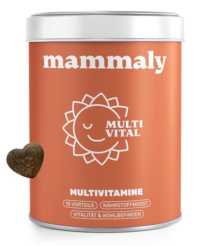 15-in-1 Multivitamin Komplex für Hunde - Multi Vital 60 Snacks (175g) von mammaly - Omega 3, Vitamin B, C, A, D3, E Snacks - Leckerlies für Hund - Unterstützt Immunsystem, Vitalität, Gehirnfunktion von mammaly