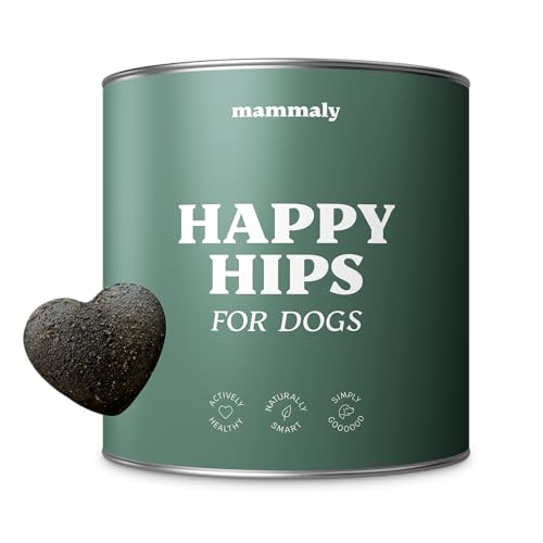 mammaly Grünlippmuschel Hundeleckerli Happy HIPS 325g – Gelenktabletten mit Probiotika für Hunde (unterstützt Arthrose-, Gelenk- & Knochenschutz) Kapseln MSM & Vitamie als leckere Snacks von mammaly