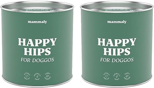 mammaly Happy HIPS 2X Sparpaket Grünlippmuschel Hunde Gelenktabletten 650g – Leckerli mit Probiotika (unterstützt Arthrose-, Gelenk- & Knochenschutz) Kapseln MSM & Vitamie als leckere Snacks von mammaly