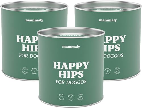 mammaly Happy HIPS Gelenk Snacks mit Grünlippmuschel Hund, Leckerli statt Gelenktabletten Hund, Unterstützt Knochen und Gelenke Hund, msm Hund, Kurkuma Hund - ca. 330 Snacks von mammaly