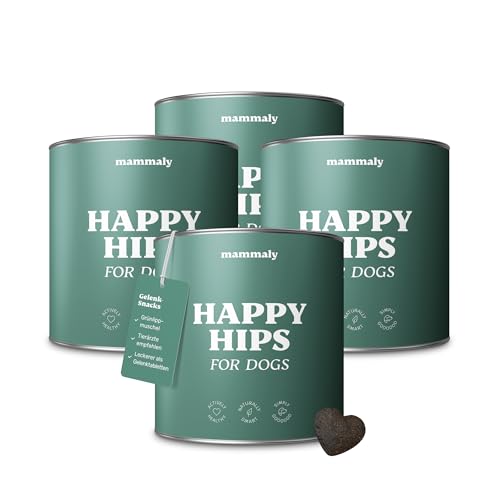 mammaly Happy HIPS Gelenk Snacks mit Grünlippmuschel Hund, Leckerli statt Gelenktabletten Hund, Unterstützt Knochen und Gelenke Hund, msm Hund, Kurkuma Hund - ca. 440 Snacks von mammaly