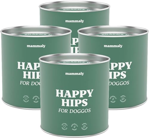 mammaly für Hunde Happy HIPS Gelenk Snacks mit Grünlippmuschel Hund, Alternative zu Gelenktabletten Hund oder Grünlippmuschel Kapseln, Unterstützt Knochen und Gelenke, msm Hund, ca. 440 Snacks von mammaly