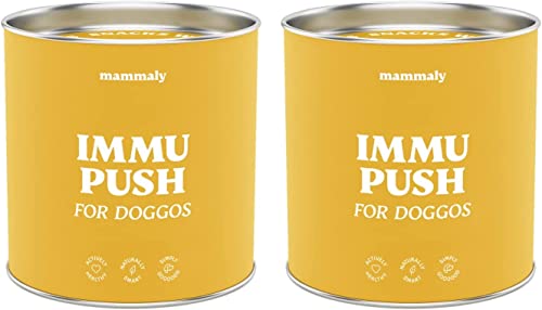 mammaly® Immu Push Snack, Nahrungsergänzungsmittel Hund, Nahrungsergänzungen & Vitamine für Hunde, Snack Vitamin Komplex für Hund, unterstützt die körpereigenen Abwehrkräfte, ca. 180 Snacks von mammaly