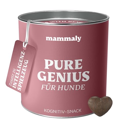 mammaly Pure Genius Kognitiv Snack für Hunde mit Ginkgo, Nahrungsergänzungen & Vitamine für Hunde passend zu Intelligenzspielzeug, ca. 90 Snacks von mammaly