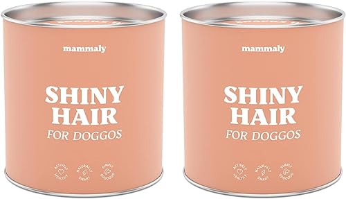 mammaly® für Hunde Shiny Hair Fellpflege Snack, leckere Alternative zu Bierhefe, Fellpflege Ergänzungsfuttermittel, Omega3, Biotin & Seealge gegen Haarausfall, schöneres Hundefell, ca. 180 Snacks von mammaly