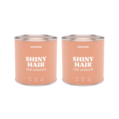 mammaly 2X Shiny Hair Fellpflege Hundeleckerli mit Bierhefe & Biotin (650g) leckere Snacks gegen Haarausfall & Juckreiz Hunde mit Probiotika – Vitamin C, E, D3, Beta-Carotin, Zink für glänzendes Fell von mammaly