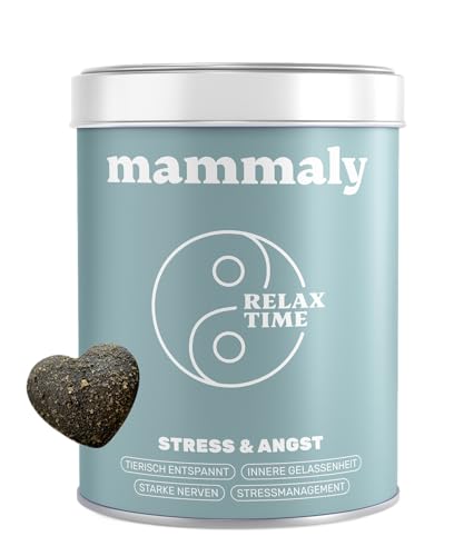 mammaly Relax Time Beruhigungsmittel für Hunde, Anti Stress Snack mit Baldrian für Hunde, Kamille & Probiotika, Stresssituationen, Angst, Nervosität, Seelenruhe an Sylvester (175 g (1er Pack)) von mammaly