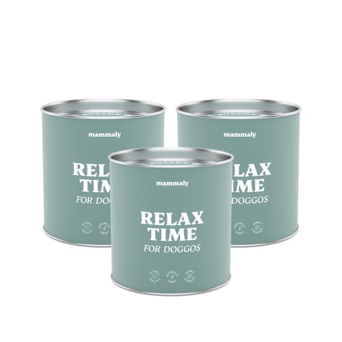 mammaly Relax Time Leckerli mit Baldrian für Hunde (3X Sparpaket) Anti-Stress & Entspannungsmittel als leckere Snacks (Zitronenmelisse, Casein, Vitamin E + Probiotika) Seelenruhe Hund von mammaly