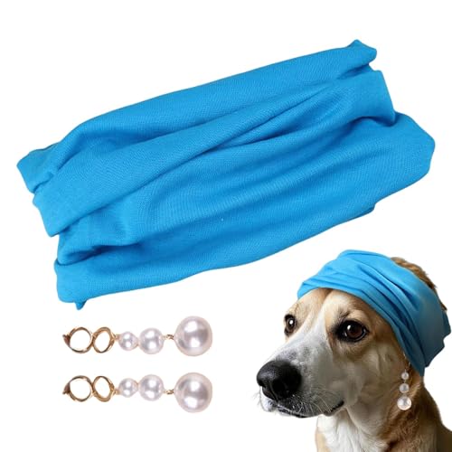 manhegari Bandana für Hunde, Haustier Bandana - Hundestirnbänder Perlenohrring -Set | Dehnbare Kopfbedeckung, Kopfschmuck Party Kostümfoto Requisite für Partyzubehör von manhegari