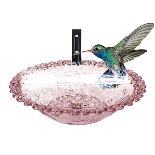 manhegari Garten Vogeltränke 9 Zoll Baumhalterung Vogeltränke Schüssel für Außen Blumenförmiges Wasserbecken Tierfutterstation Statue Dekoration für Hof, Terrasse, Balkon, Innenhof, Hinterhof von manhegari