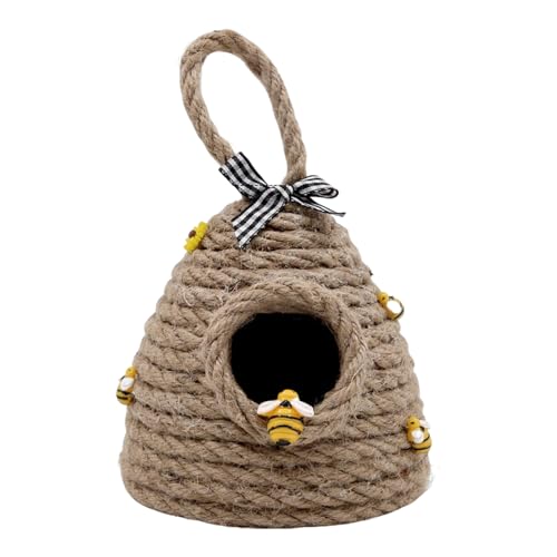 manhegari Handgefertigte Bienenstock-Dekoration, handgewebte Bienenstock-Ornamente, stilvolle Honigbienen-Figur, gestufte Tablett-Dekorationen für Bauernhäuser, Heimregale manhegari Handgefertigte Bienenstock-Dekoration, handgewebte Bienenstock-Ornamente, stilvolle Honigbienen-Figur, gestufte Tablett-Dekorationen für Bauernhäuser, Heimregale von manhegari