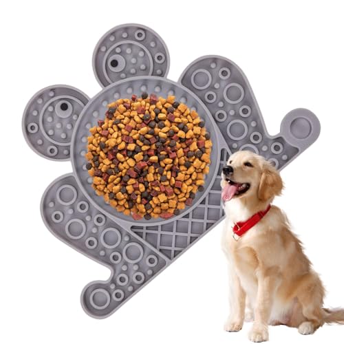manhegari Hund Lick Pad, Welpe Licking Matte | Saugnäpfe Feeder Hunde Lick Bowl Matte Frosch Form,Langsame Feeder-Tablett, Slip-Platte, sensorischer interaktiver Spaß für Haustierreise im Innenbereich von manhegari