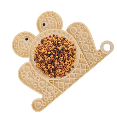 manhegari Hund Licking Matte, Hund Lick Pad | Saugnäpfe Feeder Hunde Lick Bowl Matte Frosch Form - Langsame Feeder-Tablett, Slip-Platte, sensorischer interaktiver Spaß für Haustierreise im von manhegari