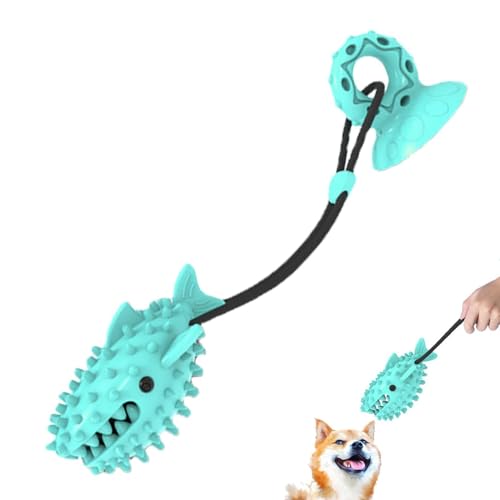 manhegari Hunde Saugbecher Ruck Spielzeug, Saugschleppzeug für Welpen,Saugnapfbecher Hai Look Small Biting Toy - Interaktiver Behandlungsverteiler für den Spender von Puppy Food an von manhegari