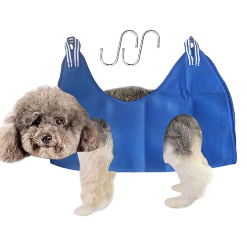 manhegari Hundehängematte zum Krallenschneiden - Entspannungs-Haustierpflege-Sling- Hunde-Entspannungs-Pflege-Rückhaltehilfe, atmungsaktive und verstellbare Katzen-Hängematten für die Hundepflege von manhegari
