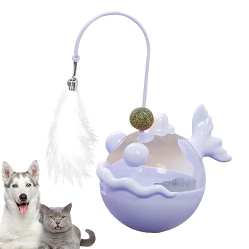 manhegari Interaktives Spielzeug für Katzen, Katzenminze, Teaser für Indoor-Kätzchen, Leckerli-Spender mit Feder für geistige Stimulation, Jagdübung für Katzen, Kätzchen, Langeweile manhegari Interaktives Spielzeug für Katzen, Katzenminze, Teaser für Indoor-Kätzchen, Leckerli-Spender mit Feder für geistige Stimulation, Jagdübung für Katzen, Kätzchen, Langeweile von manhegari