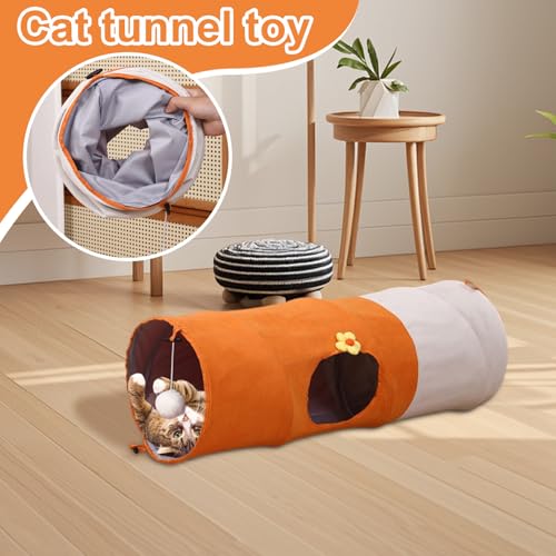 manhegari Katzen Tunnel,Zusammenklappbare Röhre Mit Ball - Kratzfeste Interaktive Spielhöhle Für Wohnung Drinnen & Draußen Nutzung manhegari Katzen Tunnel,Zusammenklappbare Röhre Mit Ball - Kratzfeste Interaktive Spielhöhle Für Wohnung Drinnen & Draußen Nutzung von manhegari