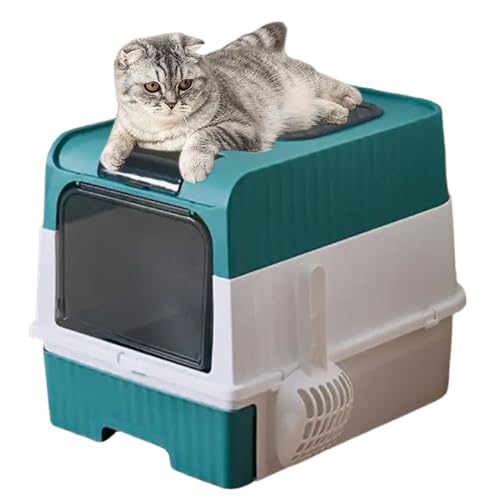 manhegari Katzenklo - Große Katzentoilette Mit Geruchskontrolle | Geruchsneutralisierendes Hauben-Katzenklo Klappbar Mit Schaufel Für Innenbereich, Ecke & Unterwegs manhegari Katzenklo - Große Katzentoilette Mit Geruchskontrolle | Geruchsneutralisierendes Hauben-Katzenklo Klappbar Mit Schaufel Für Innenbereich, Ecke & Unterwegs von manhegari