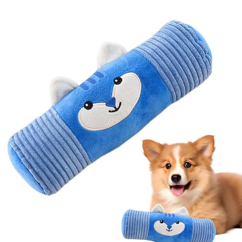 manhegari Quietschendes Spielzeug für Hunde, Plüsch-Kauspielzeug, zylindrisches Kissen, Hundequietscher, Bereicherung, Haustierzubehör für aggressive Kauer manhegari Quietschendes Spielzeug für Hunde, Plüsch-Kauspielzeug, zylindrisches Kissen, Hundequietscher, Bereicherung, Haustierzubehör für aggressive Kauer von manhegari