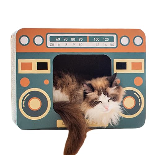 manhegari Radio Katzenkratzbrett | Interaktives quadratisches Haustier-Kratzbrett | Körperliche Übung Wellpappe Pad Lounge Bett Schutz Möbel für Schlafzimmer Balkon manhegari Radio Katzenkratzbrett | Interaktives quadratisches Haustier-Kratzbrett | Körperliche Übung Wellpappe Pad Lounge Bett Schutz Möbel für Schlafzimmer Balkon von manhegari