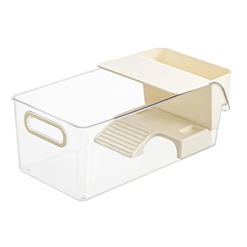manhegari Terrarium Für Schildkröten | Schildkröten Habitat,Klarer Lebensraum Zuchtbox mit Sonnenplatz für Amphibien Fische Kleintiere Reptilien von manhegari