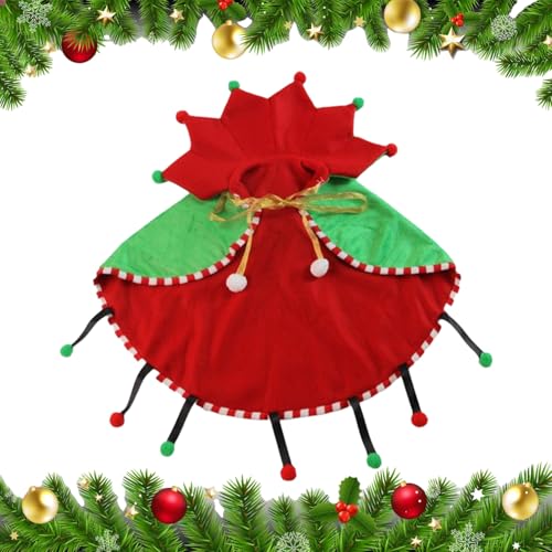 manhegari Weihnachts Hundekleidung - Weihnachtsbaum Katzen Kostüm - Haustier Zubehör Umhang Niedlich Für Katzen Winter Verkleidung Fest Geburtstagsparty Cosplay von manhegari