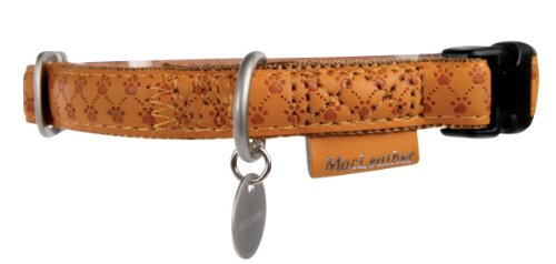 marque+generique Halskette Mac Leather gelb Halsumfang 35/50 cm x Breite. 20 mm für Hunde von Zolux