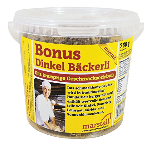marstall Premium-Pferdefutter Dinkel-Bäckerli, 1er Pack (1 x 0.75 kilograms) von marstall Premium-Pferdefutter