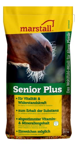 marstall Premium-Pferdefutter Senior Plus, 1er Pack (1 x 20 kilograms) von marstall Premium-Pferdefutter