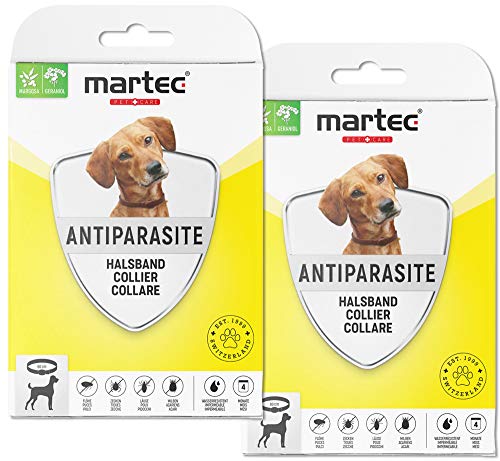 martec PET CARE 2X Hundehalsband gegen Zecken Flöhe und Milben Schutz vor Parasiten von martec PET CARE