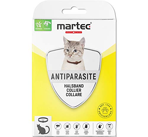 martec PET CARE Katzenhalsband gegen Zecken Flöhe und Milben Schutz vor Parasiten von martec PET CARE
