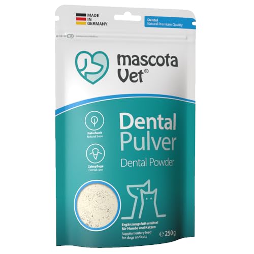 mascota Vet - Dental Pulver – Natürliche Zahnpflege für Hunde & Katzen, Zahnsteinentfernung & frischer Atem, Zahnfleischpflege – Für alle Rassen & Welpen geeignet mascota Vet - Dental Pulver – Natürliche Zahnpflege für Hunde & Katzen, Zahnsteinentfernung & frischer Atem, Zahnfleischpflege – Für alle Rassen & Welpen geeignet von mascota Vet