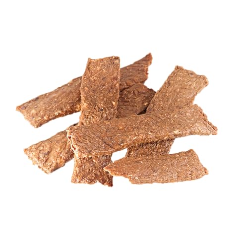 mascota vital - Trockenfleisch für Hunde – 100% natürlich & schonend getrocknet – Ohne Zusatzstoffe – Leicht verdaulich – Weicher Kausnack für Welpen, Senioren & Sensible Hunde (Kaninchen, 100g) von mascota vital
