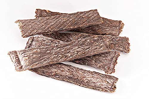 mascota vital - Trockenfleisch für Hunde – 100% natürlich & schonend getrocknet – Ohne Zusatzstoffe – Leicht verdaulich – Weicher Kausnack für Welpen, Senioren & Sensible Hunde (Ziege, 100g) von mascota vital