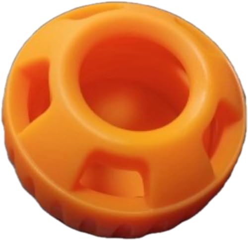 massoke Pupsicle Dog Toy Durable Treat, Schleckball Dog, Interactive Dog Treat Ball Toy, Fillable Dog Toy to Distract Your Puppy, Safe for Dogs, Easy to Clean (orange Ball) von massoke