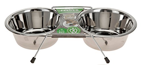 2er Set Futternapf Hunde und Katzen - Hundenapf Katzennapf - Doppelnapf mit Ständer 16,5 cm 2er Set Futternapf Hunde und Katzen - Hundenapf Katzennapf - Doppelnapf mit Ständer 16,5 cm von matrasa