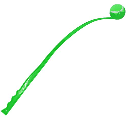Ballwerfer mit Ball - Hundespielzeug - 70 cm - Ballschleuder Ball Launcher Grün von matrasa