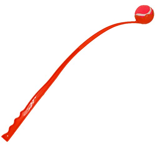 Ballwerfer mit Ball - Hundespielzeug - 70 cm - Ballschleuder Ball Launcher Rot Ballwerfer mit Ball - Hundespielzeug - 70 cm - Ballschleuder Ball Launcher Rot von matrasa